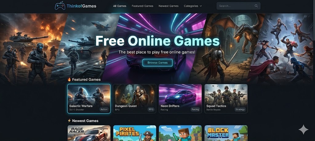 Websites Like ThinkofGames